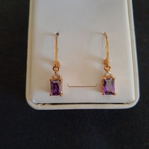 Purple Amythest Earrings